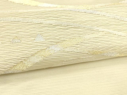 平和屋着物＊夏物 八寸名古屋帯 抽象文様 金銀糸 正絹 逸品 DABA0514cm