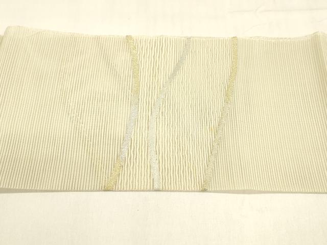 平和屋着物＊夏物 八寸名古屋帯 抽象文様 金銀糸 正絹 逸品 DABA0514cm