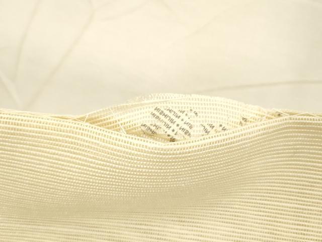 平和屋着物＊夏物 西陣 八寸名古屋帯 枝花文 正絹 逸品 DABA0515cm