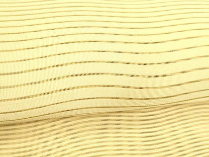 平和屋着物＊夏物 絽綴れ 八寸名古屋帯 よろけ縞 支子色 正絹 逸品 DABA0518cm