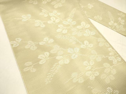 平和屋着物＊夏物 八寸名古屋帯 草葉文 DABA0522cm