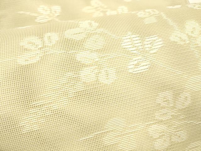 平和屋着物＊夏物 八寸名古屋帯 草葉文 DABA0522cm