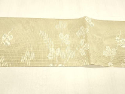平和屋着物＊夏物 八寸名古屋帯 草葉文 DABA0522cm