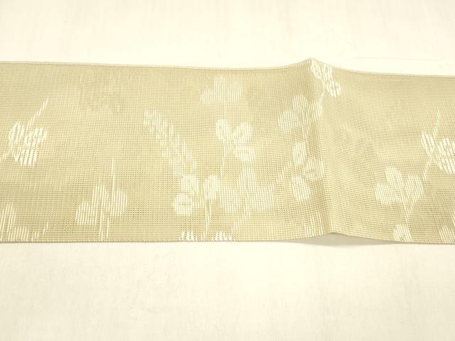 平和屋着物＊夏物 八寸名古屋帯 草葉文 DABA0522cm
