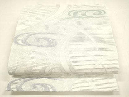 平和屋着物＊夏物 六通柄 京袋帯 流水草葉文 銀糸 DABA0525cm