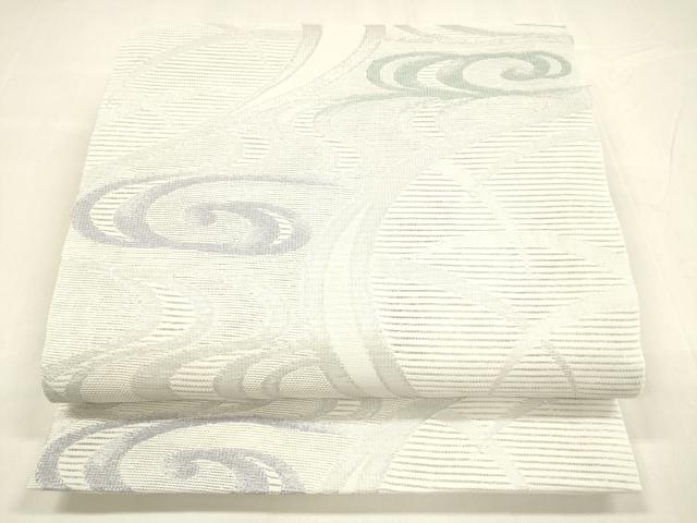 平和屋着物＊夏物 六通柄 京袋帯 流水草葉文 銀糸 DABA0525cm