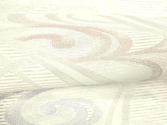 平和屋着物＊夏物 六通柄 京袋帯 流水草葉文 銀糸 DABA0525cm