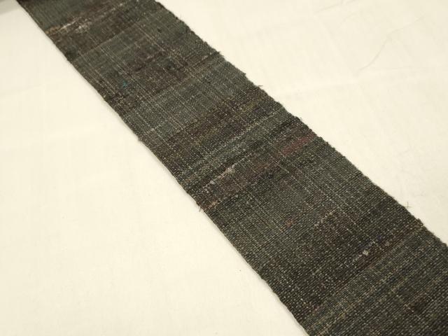 平和屋着物●男性　角帯　紬地　横段文　正絹　逸品　DABA0562cm