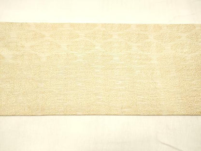 平和屋着物▽スリーシーズン 春夏秋 九寸名古屋帯 櫛織 抽象文様 金糸 正絹 逸品 DABA0582cm