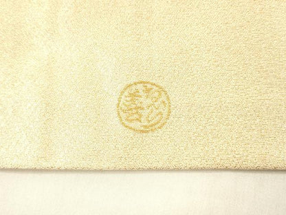 平和屋着物●九寸名古屋帯　舞花文　金糸　ゑり善扱い　正絹　逸品　DABA0583cm