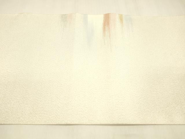 平和屋着物●爪掻き本綴れ　八寸名古屋帯　霞文　金銀糸　正絹　逸品　DABA0594cm
