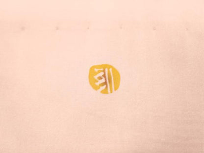 平和屋着物●塩瀬　九寸名古屋帯　ろうけつ染め　作家物　枝花文　正絹　逸品　DABA0607cm