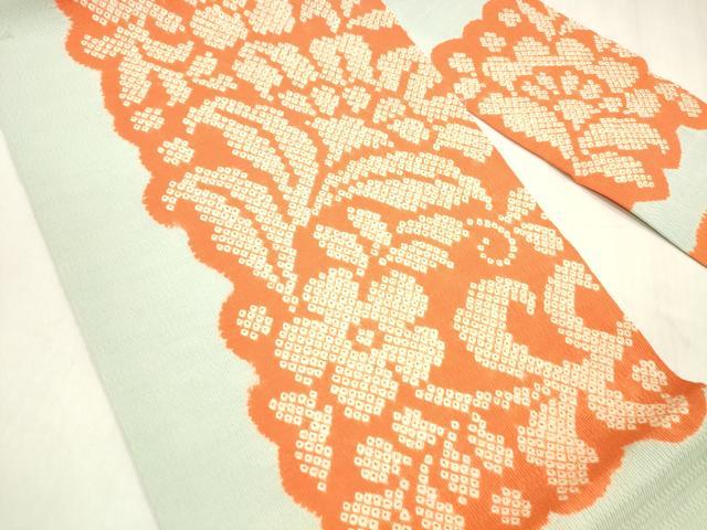平和屋着物●九寸名古屋帯　絞り　草花文　正絹　逸品　DABA0624cm