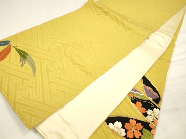平和屋着物●アンティーク　大正ロマン　中国三大刺繍　相良刺繍　総刺繍　太鼓柄　京袋帯　駒刺繍　花蝶文　正絹　逸品　DABA0625cm 平和屋着物○アンティーク 大正ロマン 中国三大刺繍 相良刺繍 総刺繍 太鼓