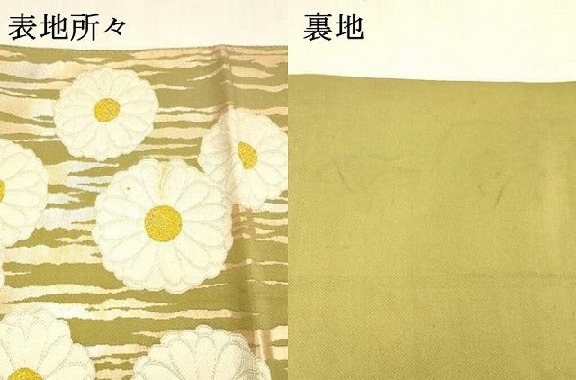 平和屋着物●六通柄 本袋帯 唐織 舞花文 金銀糸 正絹 逸品 DABA0659cm