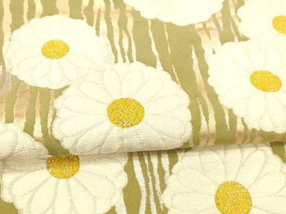 平和屋着物●六通柄 本袋帯 唐織 舞花文 金銀糸 正絹 逸品 DABA0659cm