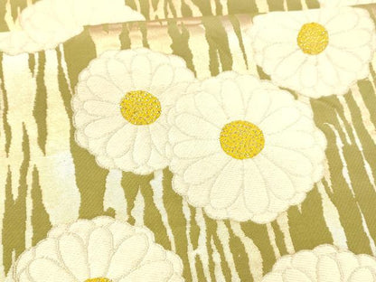 平和屋着物●六通柄 本袋帯 唐織 舞花文 金銀糸 正絹 逸品 DABA0659cm