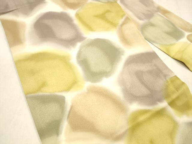 平和屋着物○染色作家 斉藤三才 全通柄九寸名古屋帯 抽象