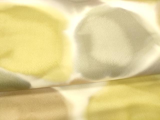 平和屋着物●染色作家　斉藤三才　全通柄九寸名古屋帯　抽象文様　正絹　逸品　DABA0660cm 平和屋着物○染色作家 斉藤三才 全通柄九寸名古屋帯 抽象