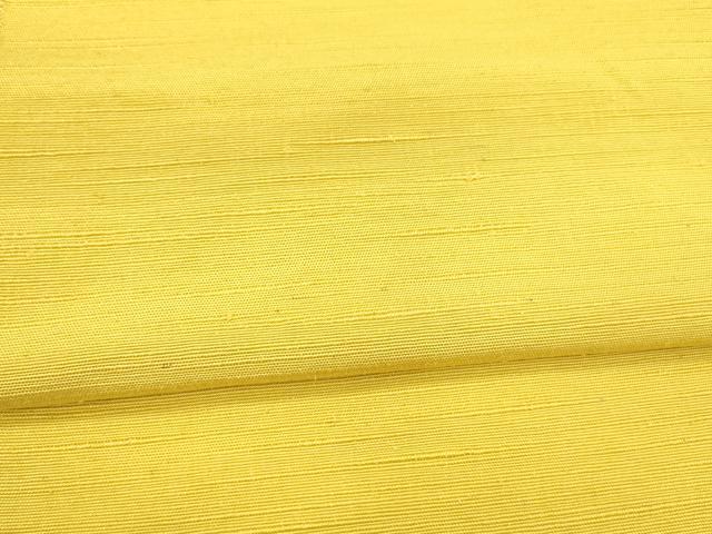 平和屋着物▼両面　全通柄　京袋帯　紬地　黄支子色　茜色　正絹　逸品　DABA0662cm