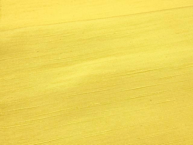 平和屋着物▼両面　全通柄　京袋帯　紬地　黄支子色　茜色　正絹　逸品　DABA0662cm
