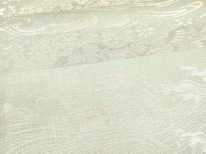 平和屋着物＊夏物 六通柄袋帯 流水唐草文 銀糸 正絹 逸品 DABA0665cm
