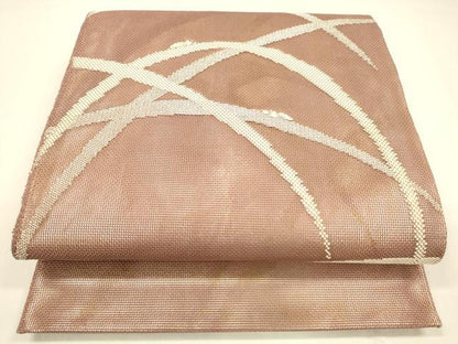 平和屋着物＊夏物 太鼓柄袋帯 夏虫草葉文 金銀糸 正絹 逸品 DABA0666cm
