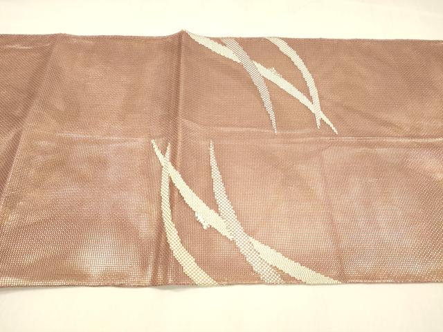 平和屋着物＊夏物 太鼓柄袋帯 夏虫草葉文 金銀糸 正絹 逸品 DABA0666cm