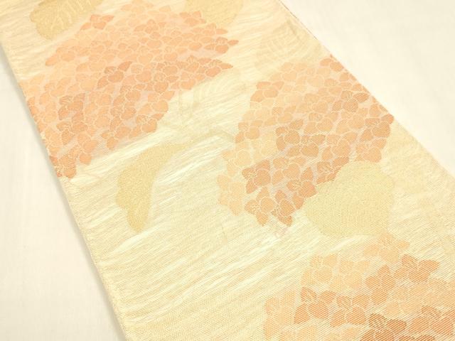 平和屋着物＊夏物 全通柄 本袋帯 紫陽花 金糸 正絹 逸品 DABA0667cm