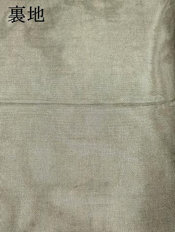 平和屋着物＊夏物 全通柄 本袋帯 草花丸文 黒地 金糸 正絹 逸品 DABA0672cm