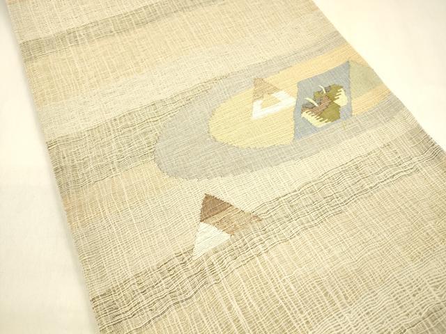 平和屋着物＊夏物 太鼓柄袋帯 抽象文様 正絹 逸品 DABA0680cm