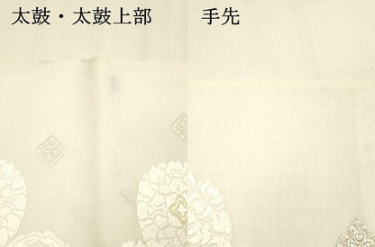 平和屋着物＊夏物　西陣織　天平初年創始の京の老舗　洛陽織物　六通柄袋帯　ぬれぬき　唐織　舞花文　金銀糸　正絹　逸品　DABA0685cm
