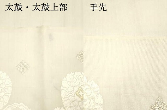 平和屋着物＊夏物　西陣織　天平初年創始の京の老舗　洛陽織物　六通柄袋帯　ぬれぬき　唐織　舞花文　金銀糸　正絹　逸品　DABA0685cm