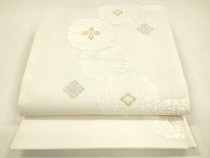 平和屋着物＊夏物　西陣織　天平初年創始の京の老舗　洛陽織物　六通柄袋帯　ぬれぬき　唐織　舞花文　金銀糸　正絹　逸品　DABA0685cm