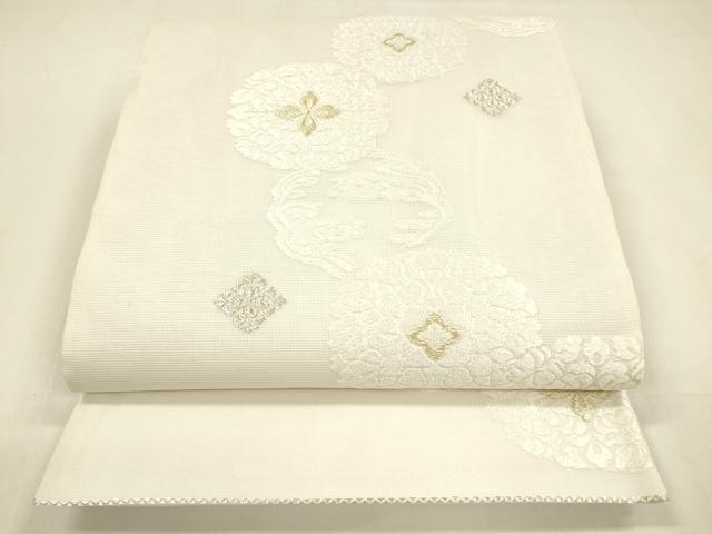 平和屋着物＊夏物　西陣織　天平初年創始の京の老舗　洛陽織物　六通柄袋帯　ぬれぬき　唐織　舞花文　金銀糸　正絹　逸品　DABA0685cm