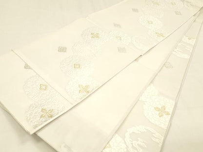 平和屋着物＊夏物　西陣織　天平初年創始の京の老舗　洛陽織物　六通柄袋帯　ぬれぬき　唐織　舞花文　金銀糸　正絹　逸品　DABA0685cm
