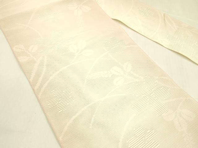 平和屋着物＊夏物 八寸名古屋帯 草花文 DABA0686cm