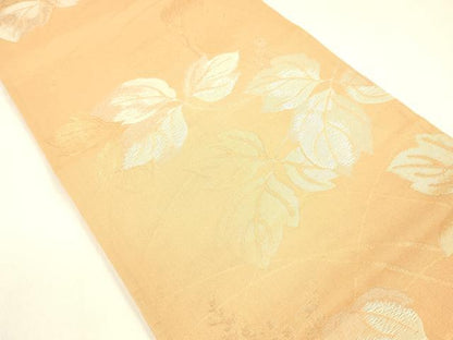 平和屋着物＊夏物 六通柄袋帯 草葉文 金銀糸 正絹 逸品 DABA0690cm