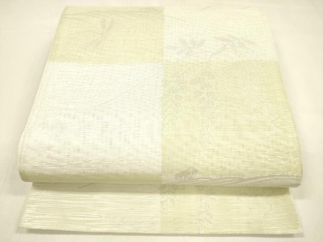 平和屋着物＊夏物 六通柄 京袋帯 蜻蛉藤花房 銀糸 DABA0693cm
