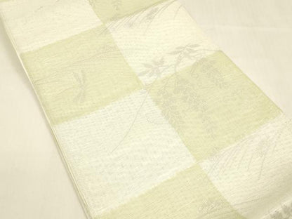 平和屋着物＊夏物 六通柄 京袋帯 蜻蛉藤花房 銀糸 DABA0693cm