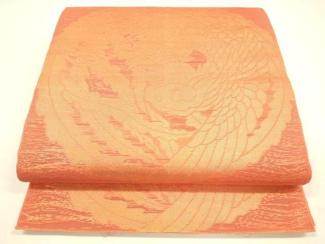 平和屋着物＊夏物 織物一筋名門 織悦 全通柄 本袋帯 鳳凰文 金糸 正絹 逸品 DABA0697cm