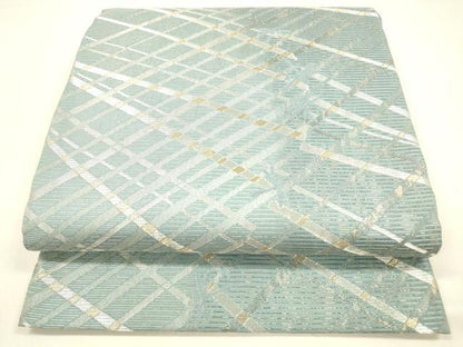 平和屋着物＊夏物 六通柄袋帯 抽象蜻蛉文 金銀糸 正絹 逸品 DABA0699cm