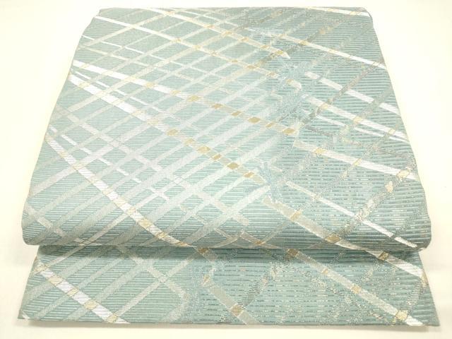 平和屋着物＊夏物 六通柄袋帯 抽象蜻蛉文 金銀糸 正絹 逸品 DABA0699cm