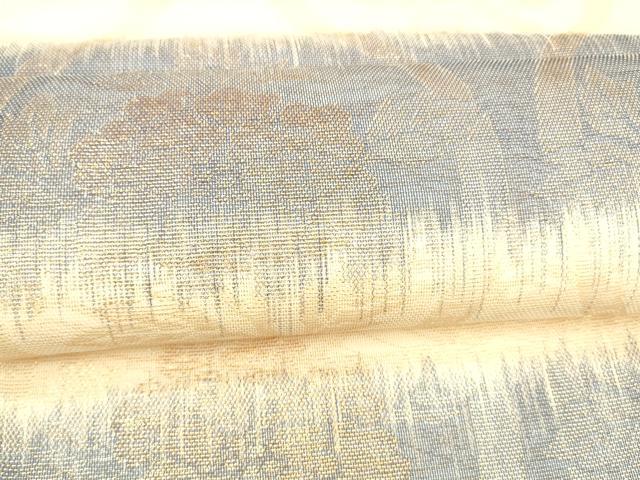 平和屋着物＊夏物 六通柄 本袋帯 枝花文 金糸 工芸染織小いけ扱い 正絹 逸品 DABA0700cm