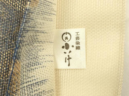 平和屋着物＊夏物 六通柄 本袋帯 枝花文 金糸 工芸染織小いけ扱い 正絹 逸品 DABA0700cm