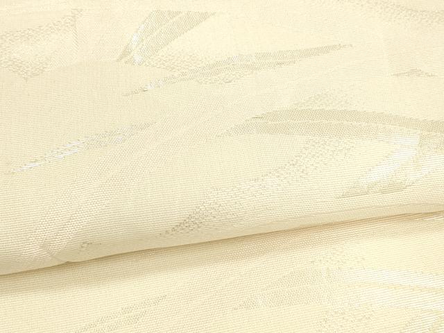 平和屋着物＊夏物 六通柄袋帯 草葉文 銀糸 正絹 逸品 DABA0702cm
