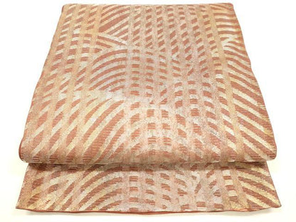 平和屋着物＊夏物　六通柄袋帯　流水文　金銀糸　引箔　正絹　逸品　DABA0704cm