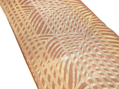 平和屋着物＊夏物　六通柄袋帯　流水文　金銀糸　引箔　正絹　逸品　DABA0704cm