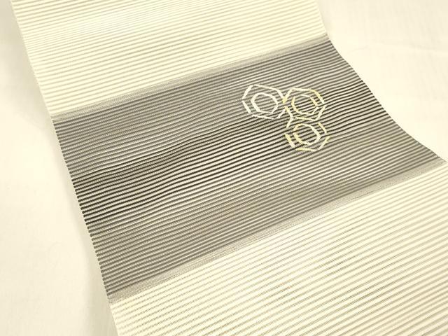 平和屋着物＊夏物　絽綴れ　石川綴れ　八寸名古屋帯　亀甲文　金銀糸　共箱・証紙付き　正絹　逸品　DABA0721cm