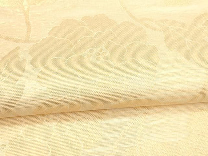 平和屋着物＊夏物 全通柄 本袋帯 枝花文 金糸 正絹 逸品 DABA0722cm